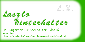 laszlo winterhalter business card