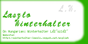 laszlo winterhalter business card